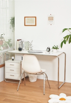 ins wind desk home office computer desk modern minimalist with drawer single table metal stainless steel writing desk