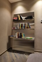 Online Red Stainless Steel Bookshelf Brief Joins Magazine Shelf Floor Cosmetic Show Shelf Display Shelf Medieval