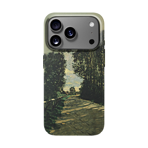 Vibrant Mountain Road Illustration Nature iPhone Case