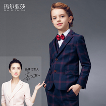 Maryasha boy gown gown with handsome suit Inn wind three sets of flower children perform recital of childrens little west suit