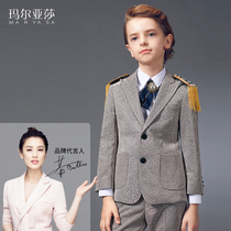 Maryasha boy gown suit Three sets of piano presenters to perform childrens walk show Little West suit suit