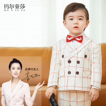Kids Suit Set First Birthday Dress Baby Boy Birthday 2022 New Plaid Boy Couture Handsome Little Suit