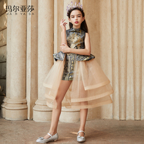 Maryasha child model catwalk princess dress fluffy evening dress girl host little girl performance dress