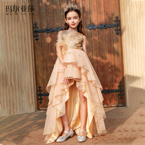 Maryasha childrens dress foreign girl tails elegant princess puffy skirt super fairy catwalk childrens evening dress
