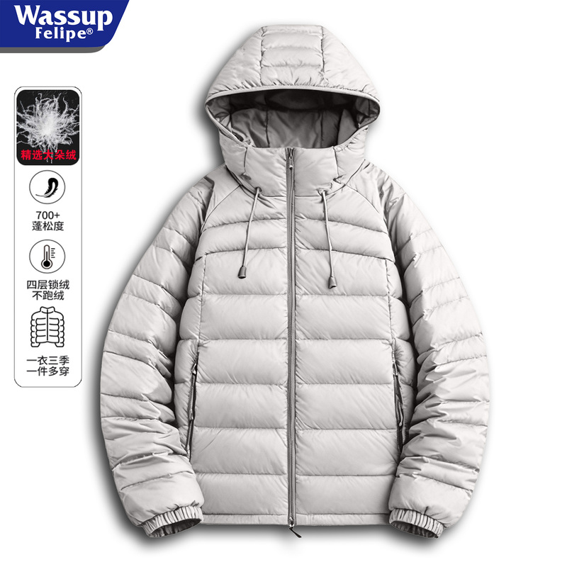 Wassup Felipe Couple's Outfit Hooded Lightweight Ribbed down Jacket Outdoor Warm Large Goose down Jacket Wassup Felipe Couple's Outfit Hooded Lightweight Ribbed down Jacket Outdoor Warm Large Goose down Jacket