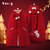 Baby cloak thickened autumn and winter baby small cloak out of the windproof by the child to be held out of the wind male shawl jacket