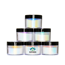 Platinum Transparent Extra Fine Chameleon Polarized Powder Manicure Pink Mirror Powder Rainbow Aurora Pink Nail Polish Pigment