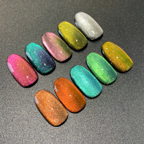 Platinum 9D Cats Eye Magnetic Powder Chameleon Rose Quartz Cats Eye Variety Cats Eye Gold Silver High-end Nail Art Fruit Pigment