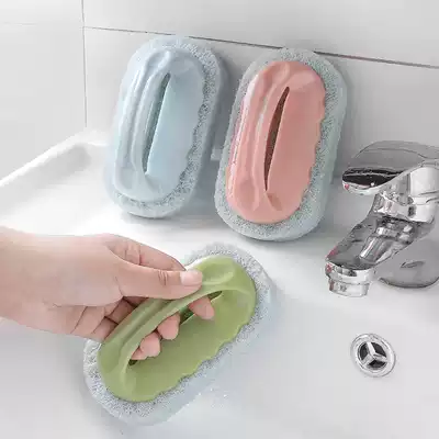 Bathroom cleaning brush decontamination bathtub tile brush magic block kitchen washing pot artifact pool sponge wipe scrub