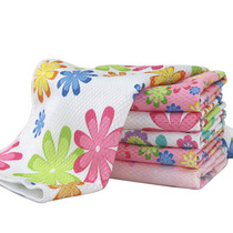 Household glass cloth wipe table water absorption is not easy to lose hair no trace cloth housework cleaning artifact printing fish scale cloth