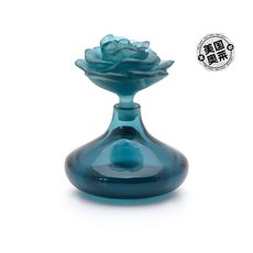 Декоративная тарелка daum rose romance blue