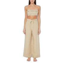 Onia Air Linen Blend Paper Bag Pants - Brown (American Outlet) Straight Hair