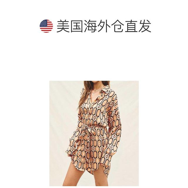 dressforum golden tiger eye shirt dress-ຜິວເນື້ອສີຂາວຜົມຊື່