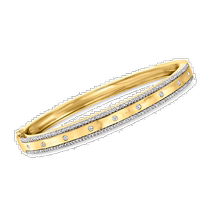 Ross-Simons 18 Karat Gold Plated on Sterling Silver and Diamond Bracelet - 7 Inch (Outlet USA