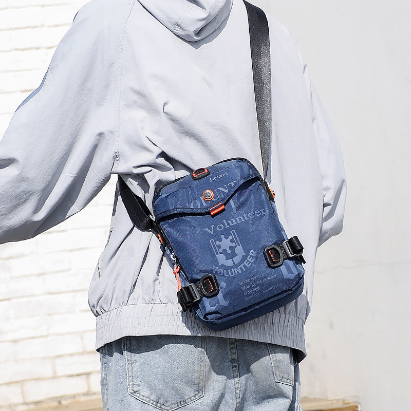 Street messenger bag Oxford cloth men's bag casual shoulder bag summer canvas bag outdoor men's small backpack ins tide
