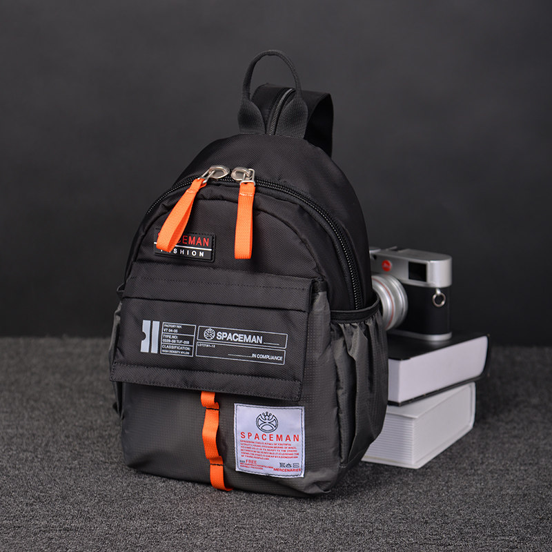 Multifunction Small Backpack Tide Card Men's Double Shoulder Bag Sports Chest Bag Canvas Commuter Single Shoulder Inclined Satchel Casual Men's Bag-Taobao