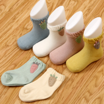 Newborn baby socks spring and Autumn pure cotton female baby thin spring and summer female baby baby cute super cute