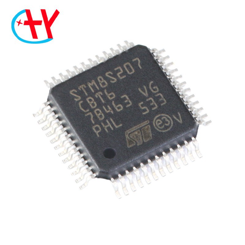 原装正品STM8S207CBT6 LQFP-48 24MHz/128KB闪存/8位微控制器-MCU