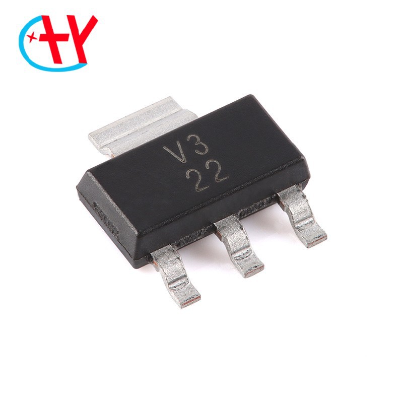 原装正品 TLV1117-33CDCYR SOT-223-4 3.3V 800mA 线性稳压器芯片