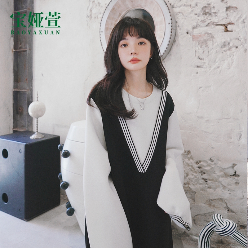 Pregnant women early autumn dress fashion trendy mom top cover belly 2022 new maternity dress spring and autumn skirt autumn