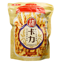 Taiwan imported Huayuan play crispy sweet card force 225g * 2 packs of childhood memories snacks big gift bag old flavor puffed roll