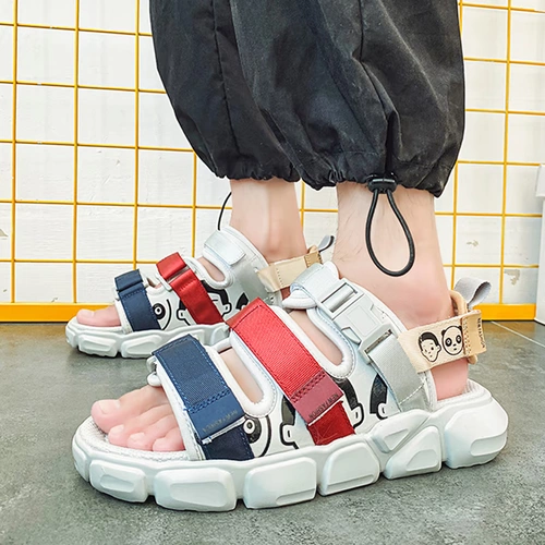 Нескользящая летняя детская пляжная обувь для мальчиков, детские спортивные сандалии, модные слайдеры, 2022, мягкая подошва, подходит для подростков, городской стиль