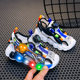 Boys' sandals 2023 summer new rotating button lighting shoes children's beach shoes boys sports Baotou sandals