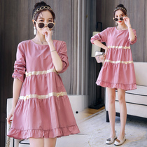 2021 New Net red maternity clothes autumn clothes fashion out suit early spring and autumn skirt summer dress