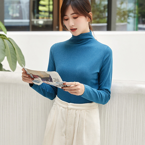 保暖内衣女加厚加绒自发热中高圆领打底衫