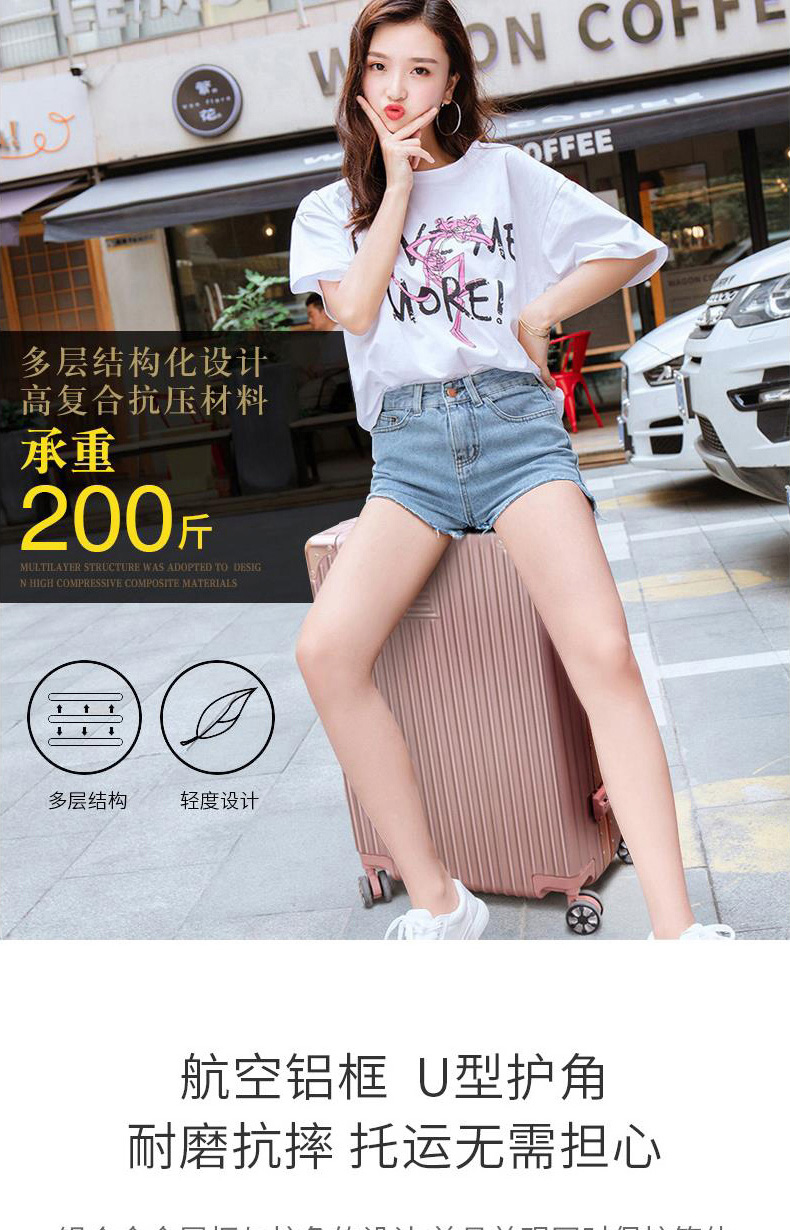 Cartier cá sấu vali nam và nữ sinh viên mật khẩu xe đẩy trường hợp caster 26 inch kim cương khung nhôm hành lý - Va li vali xiaomi passport