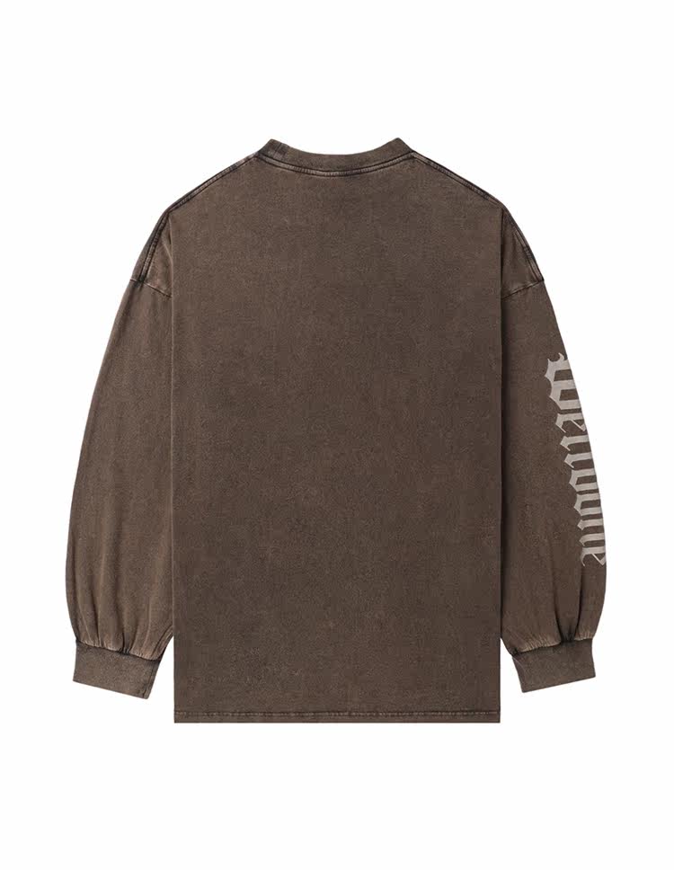 IT We11Done мужской мойка сделать старый длинный рукав Футболка новый тенденция ретро круглый вырез куртка 714UBRMM,                  