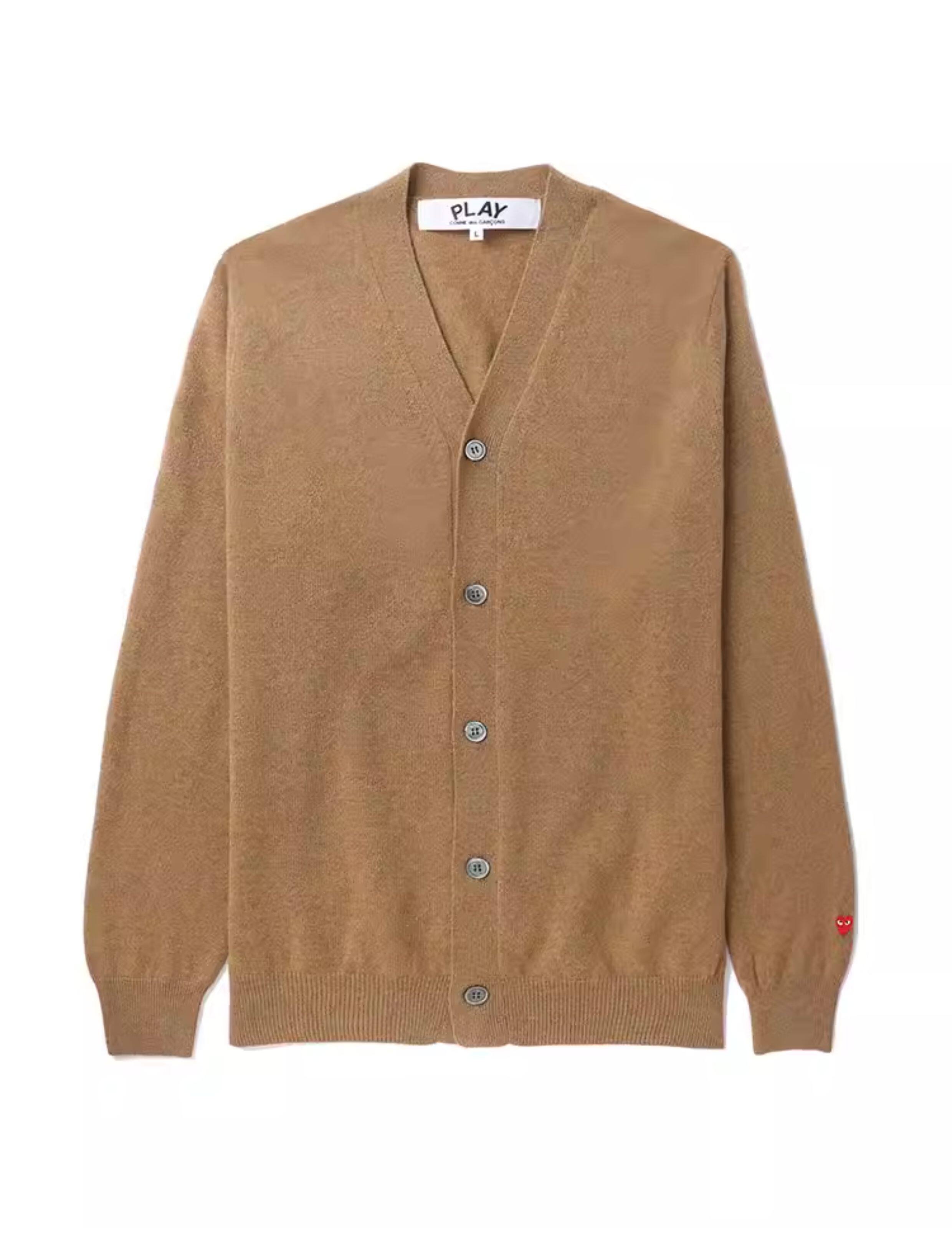 IT CDG PLAY COMME des GARCONСычуань кубо Затянувшись мужской вязание кардиган простой шерсть Рубашка i.t 