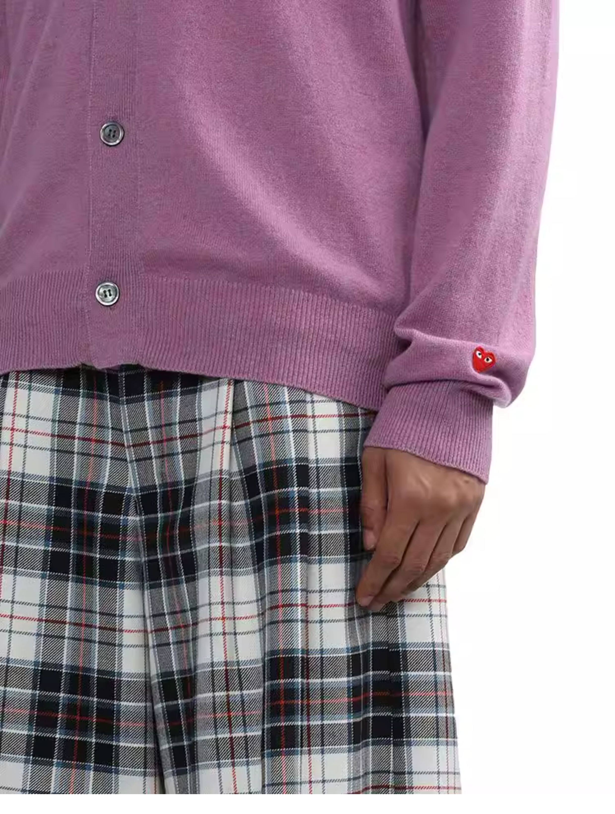 IT CDG PLAY COMME des GARCONСычуань кубо Затянувшись мужской вязание кардиган простой шерсть Рубашка i.t 