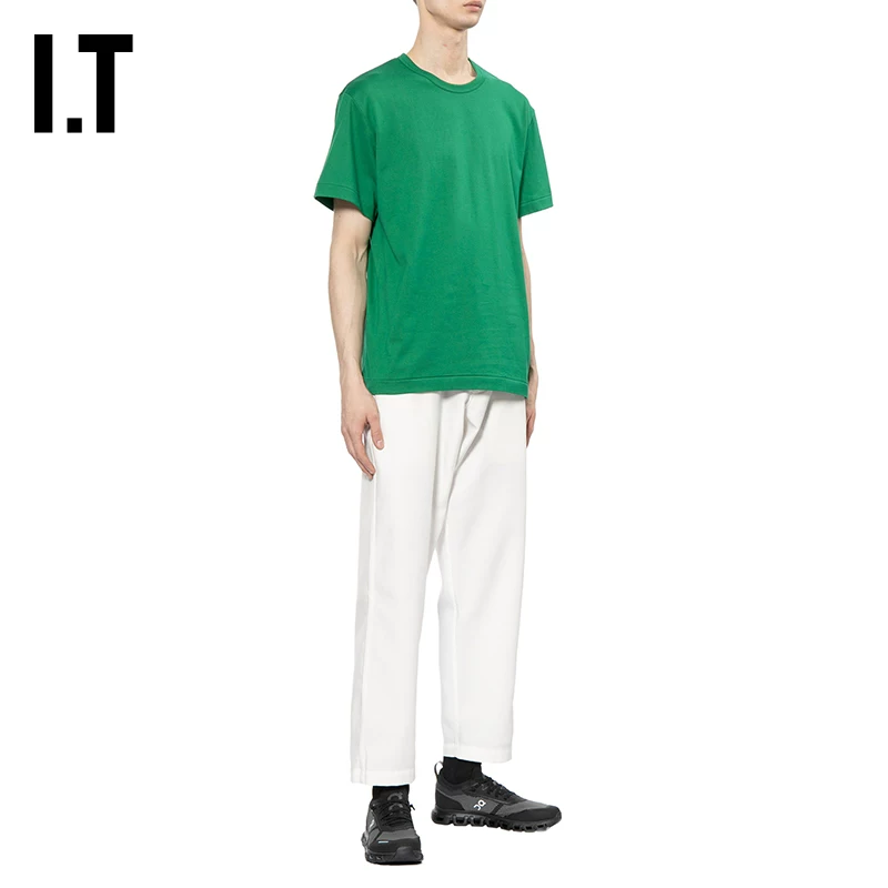 IT CDG COMME des GARCONS HOMME PLUS мужская однотонная футболка с короткими рукавами в повседневном базовом стиле