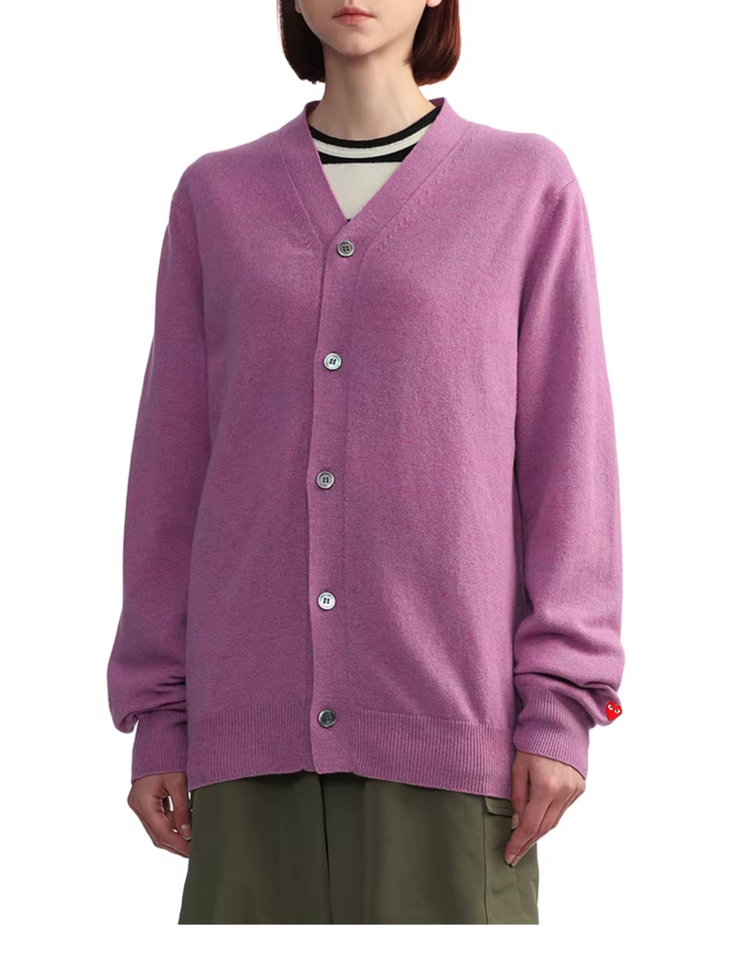 IT CDG PLAY COMME des GARCONСычуань кубо Затянувшись мужской вязание кардиган простой шерсть Рубашка i.t 