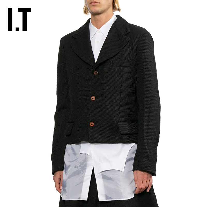 IT CDG COMME des GARCONS HOMME PLUS Мужская короткий костюм поджак новый стиль
