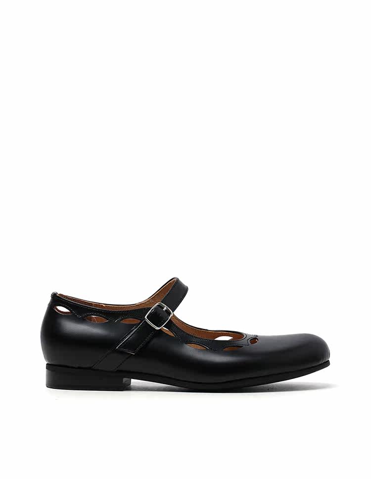 Туфли Мэри Джейн it cdg comme des garcons girl女款玛丽珍鞋复古镂空皮鞋平底鞋