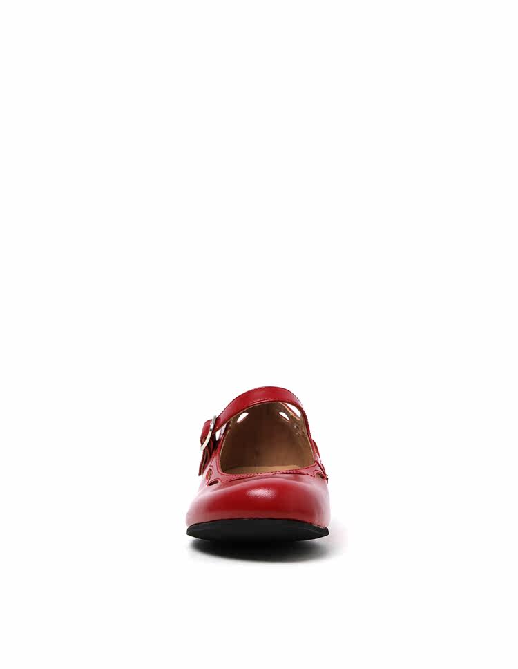Туфли Мэри Джейн it cdg comme des garcons girl女款玛丽珍鞋复古镂空皮鞋平底鞋