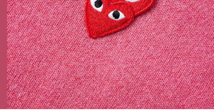 товар из китая it cdg play comme des garcons川久保玲情侣款基础羊毛针织开衫 I.t