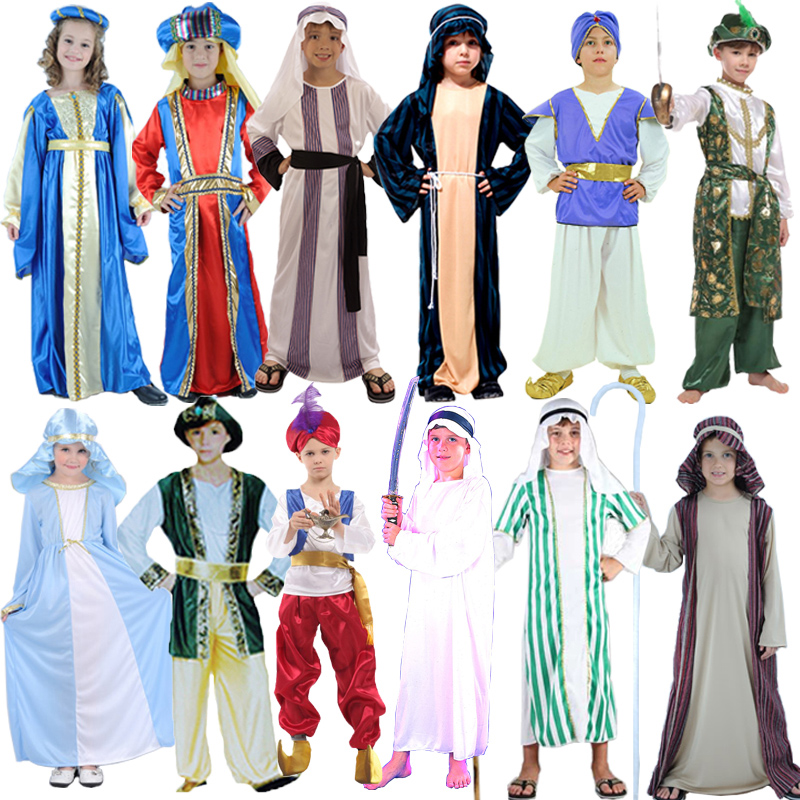 Halloween cosplay children Arab clothing luxury Aladdin princess performance dress Dubai prince wardrobes