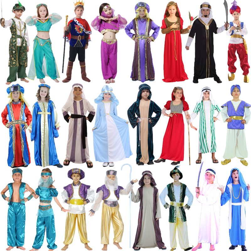 Halloween Cos children men and women Arab clothes girl Jasmine Princess Jasmine dress luxury Aladdin annual meeting