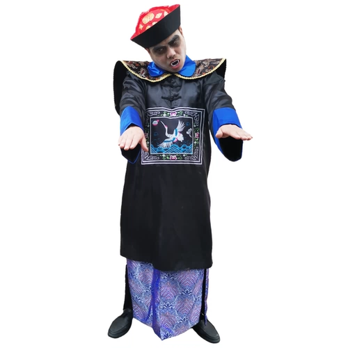 Хэллоуин для взрослых мужской костюм Цин Династия Официальная униформа зомби -родительская одежда для мальчика ужасов фильм о зомби платье