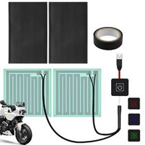 Motorcycle USB Heated Grids Handlebars With The Temperature