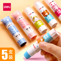  Deli solid glue for students with high viscosity pen-shaped candy glue sticks Strong childrens kindergarten non-toxic 9g solid glue sticks Cute jelly handmade glue Office supplies