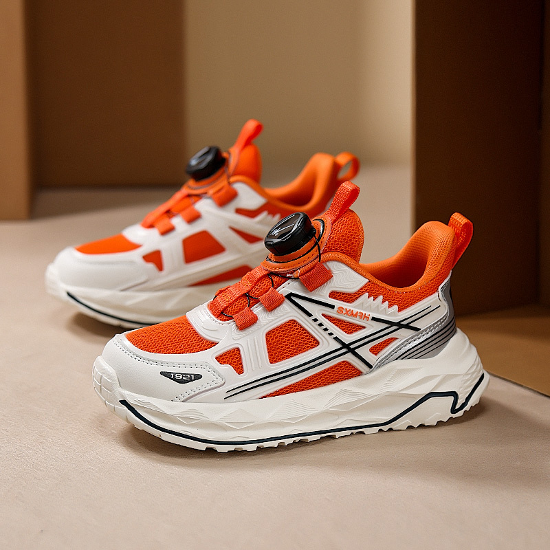 Spring Season Running Shoes for Older Children, Boys and Girls, with Breathable Mesh, Widened Toe, Wide Version, and Extra Wide Fit Sports Shoes