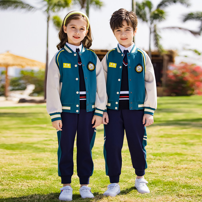 Kindergarten garden uniform spring and autumn two-piece suit primary school uniform summer children's class uniform sportswear British college style