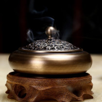 Pure copper plate incense burner Antique household sandalwood plate incense burner Tea Ceremony for Buddha Mini room copper incense burner 