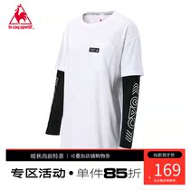 Tail clearance Lecac French Rooster fake two-piece splicing medium long collar shirt woman
