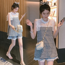 Pregnant womens dress tide Hot Mom personality summer pregnant womens fashion set out to age two sets of summer