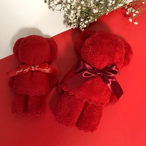 Custom towel bear bridesmaid gift bridesmaid relatives and friends gift styling bear upscale gift bag Practical wedding supplies